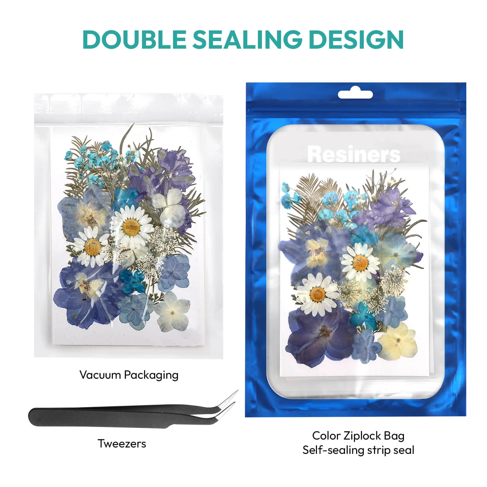 Resiners® 100Pcs Dried Pressed Flowers - Image 9