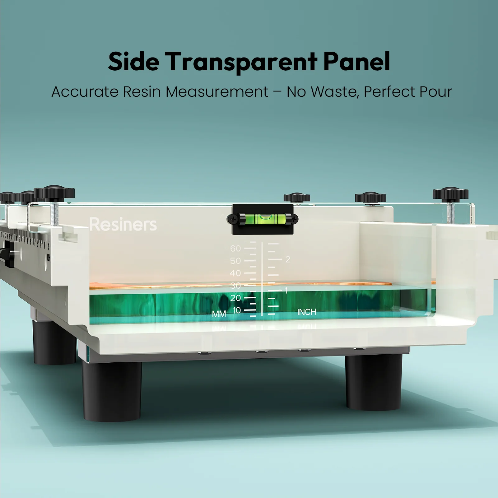 Resiners® 2 Pcs River Table Epoxy Resin Mold with Adjustable Divider - Image 6