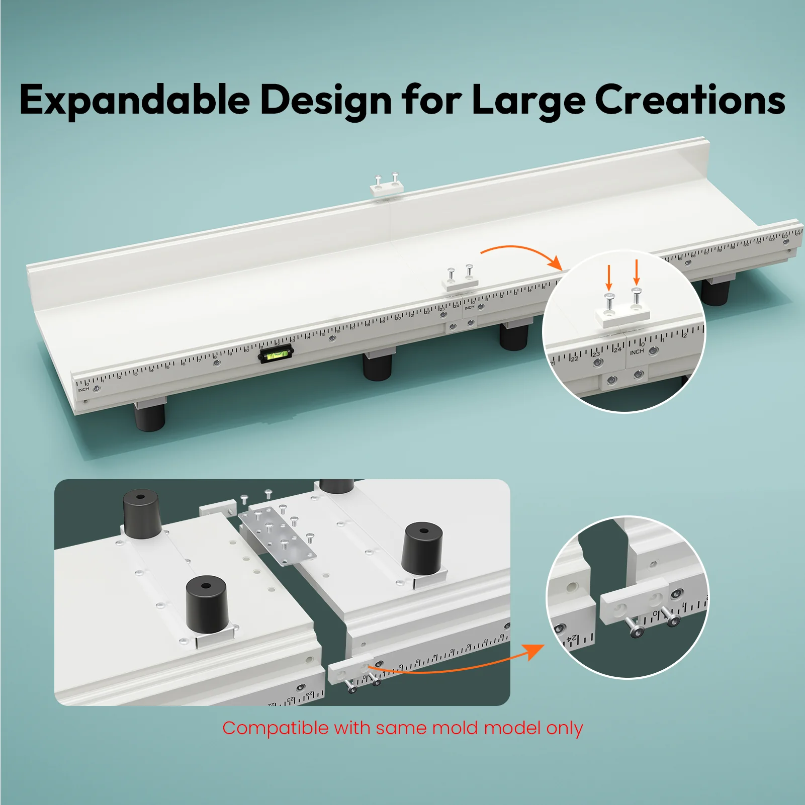Resiners® 2 Pcs River Table Epoxy Resin Mold with Adjustable Divider - Image 7