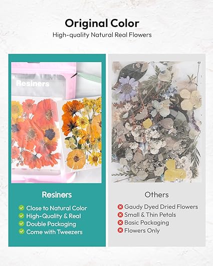 Resiners® 200Pcs Dried Pressed Flowers - Image 4