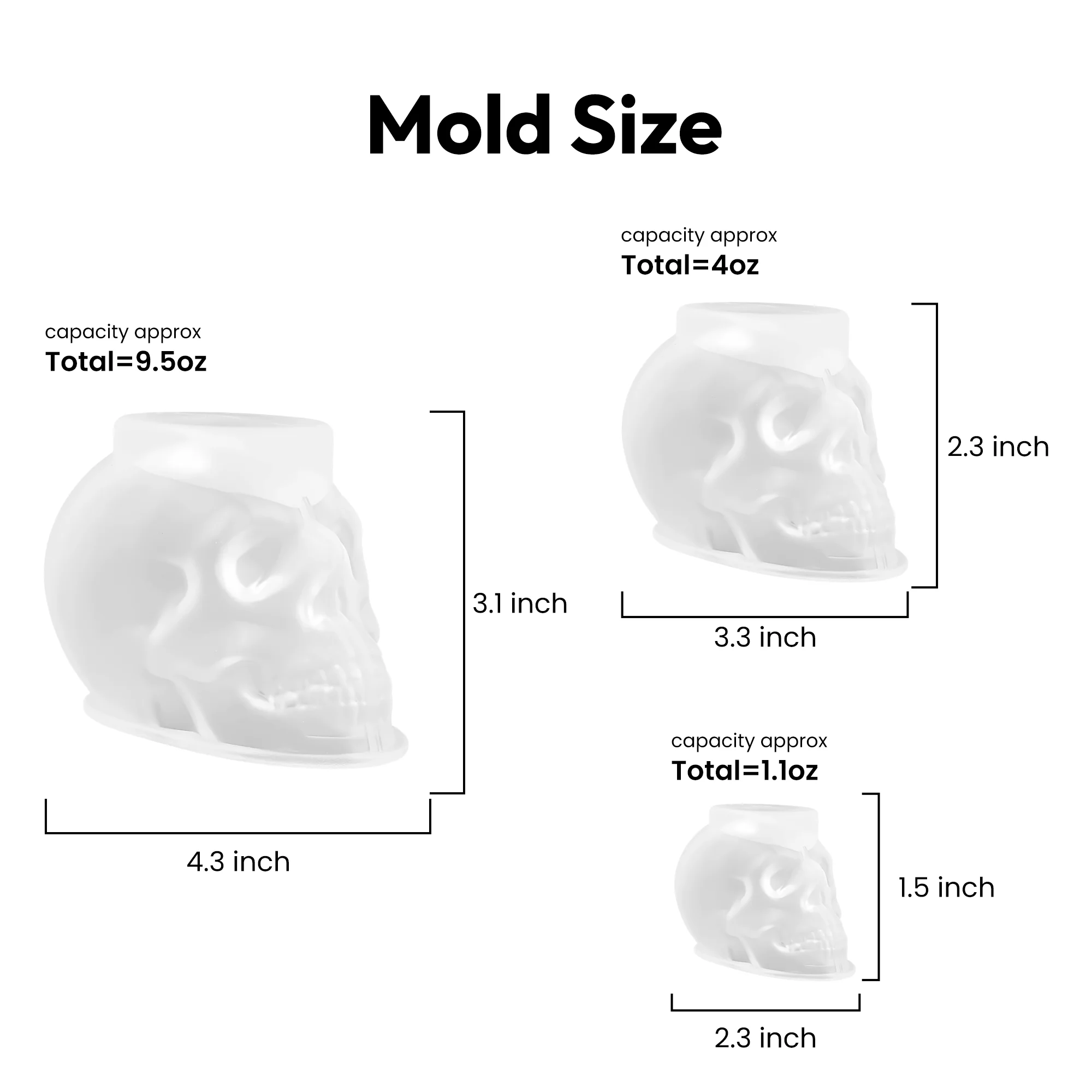 Resiners® 3D Skull Molds for Resin - Image 9