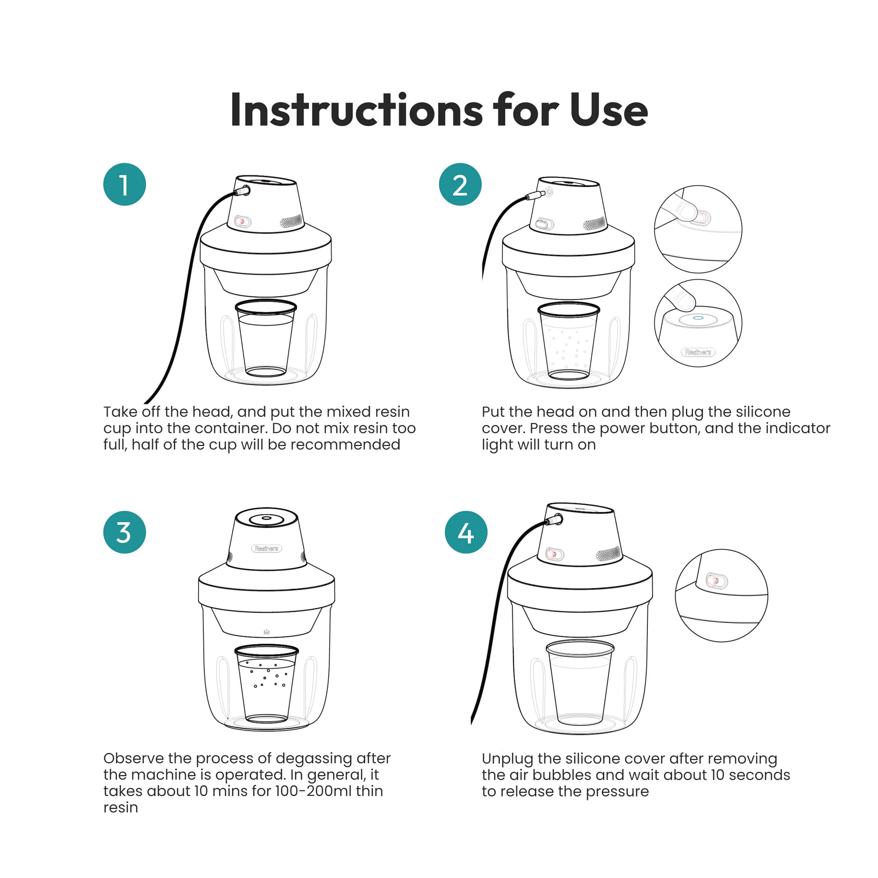 Resiners® AirLess Lite Resin Bubble Remover Machine - Image 4