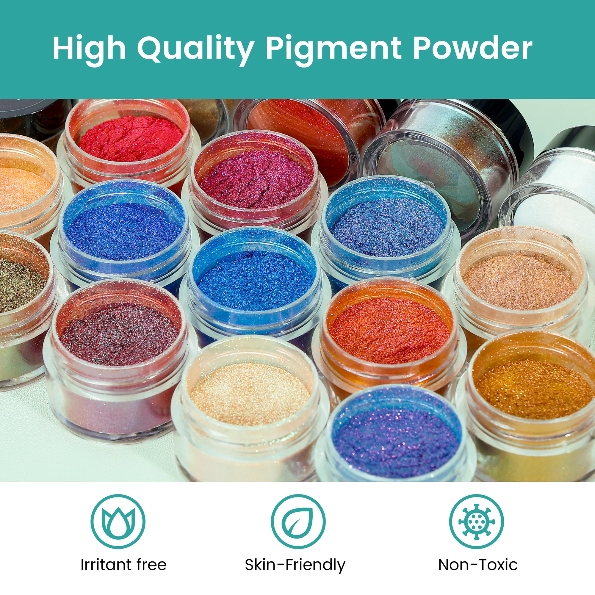 Resiners® 24 Colors Chameleon Mica Powder Set - 0.1oz(3g)/Bottle - Image 3