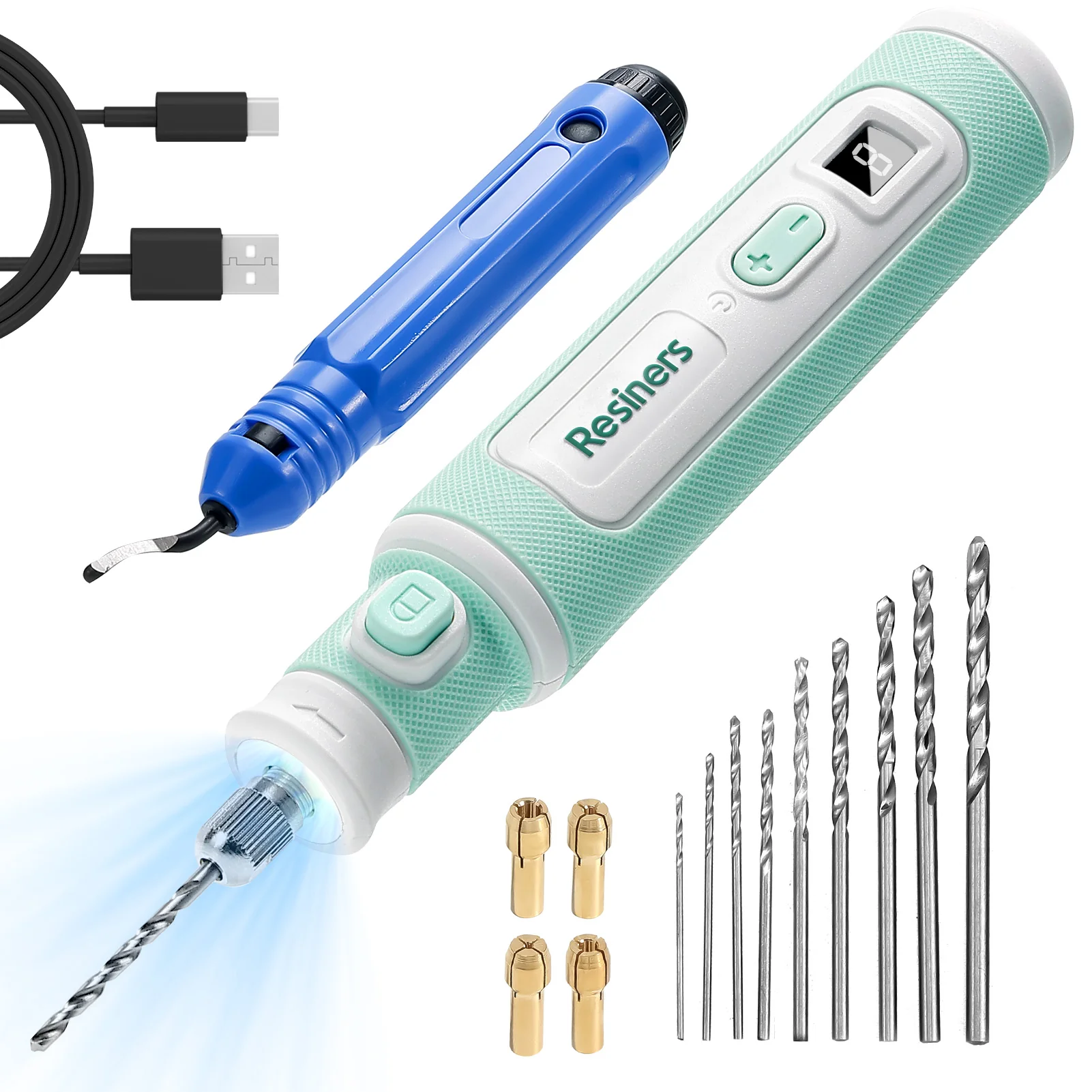 Resiners® Cordless Rotary Tool Kit for Resin Drilling and Polishing - Image 11