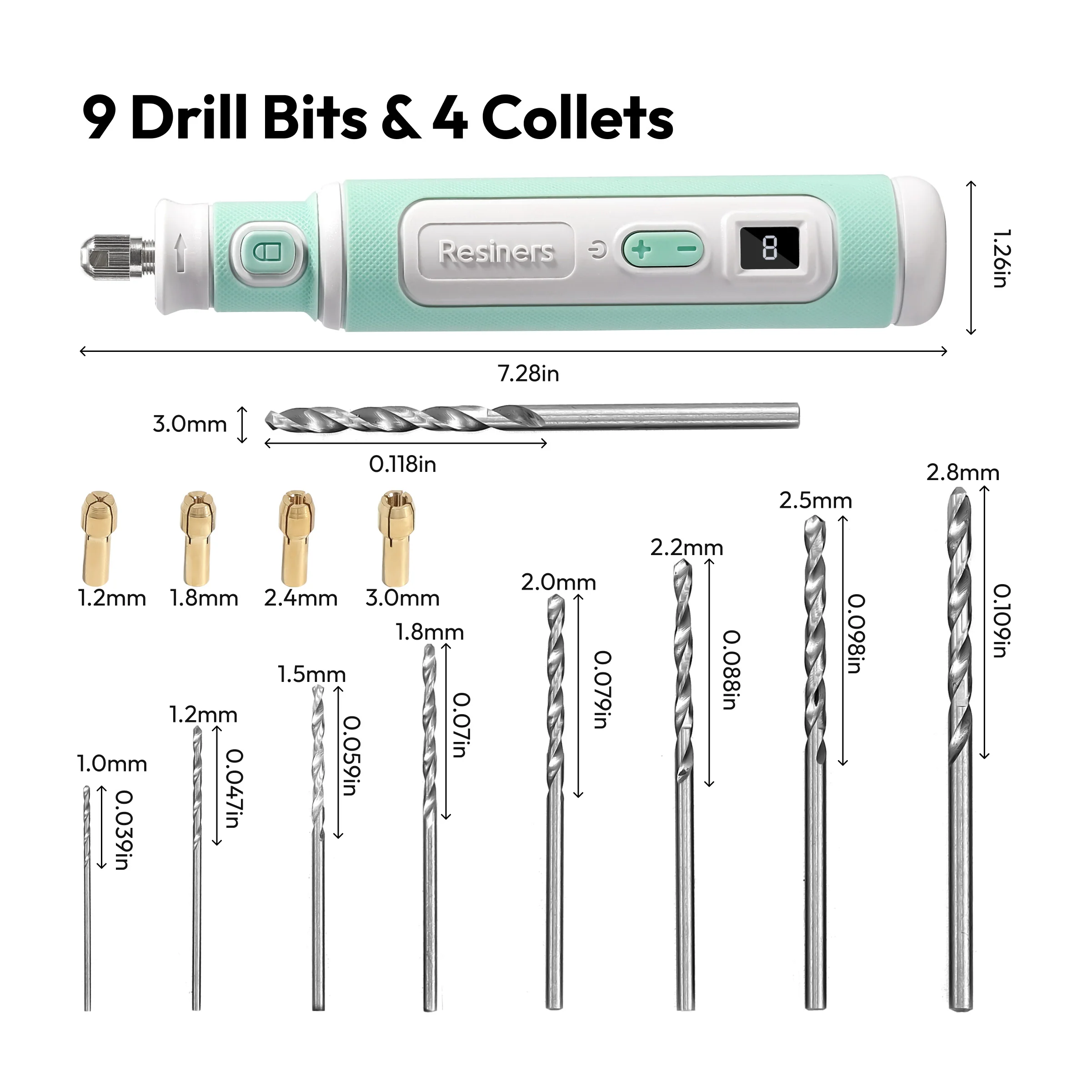 Resiners® Cordless Rotary Tool Kit for Resin Drilling and Polishing - Image 6