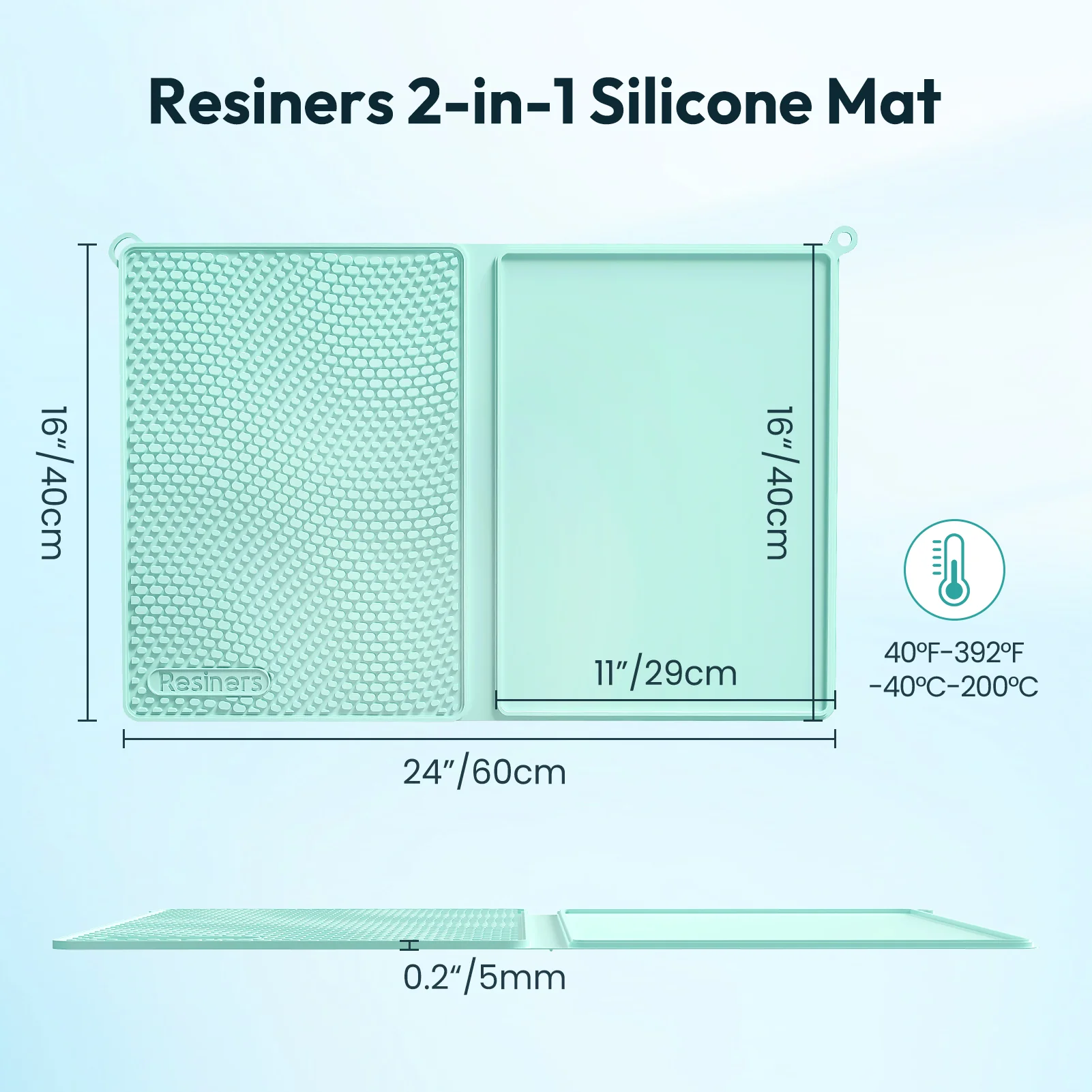 Resiners® Dual-Zone Silicone Mat-Smarter Resin Crafting - Image 3