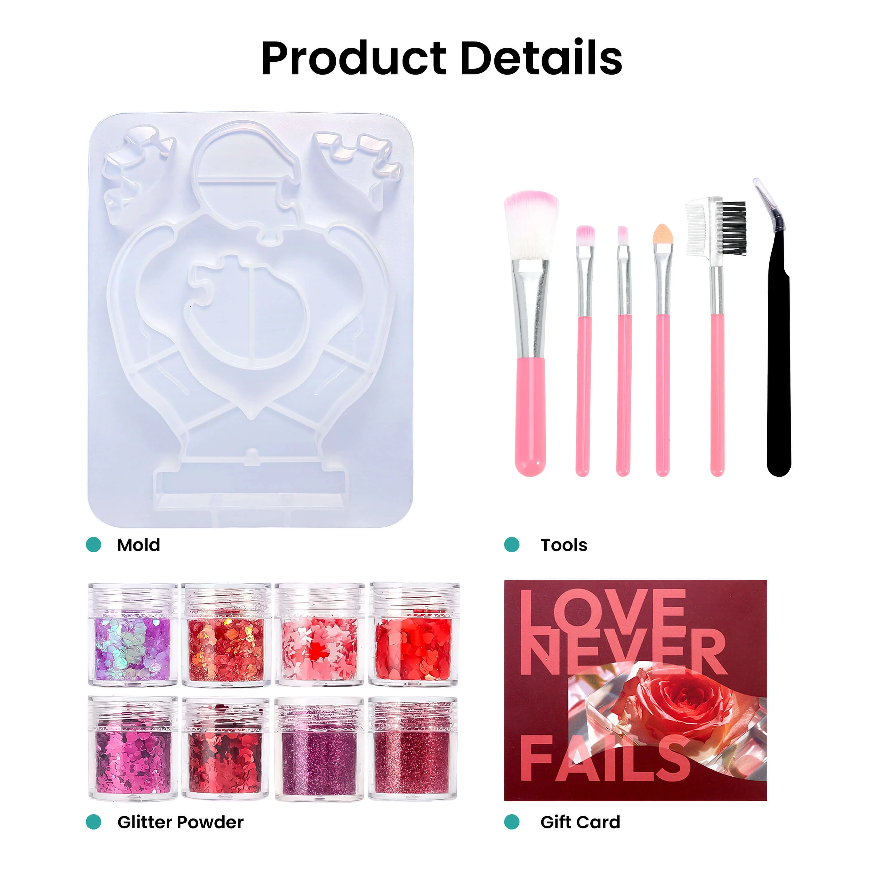 Resiners® Touch of Love Handheld Silicone Mold DIY Kit - Image 4