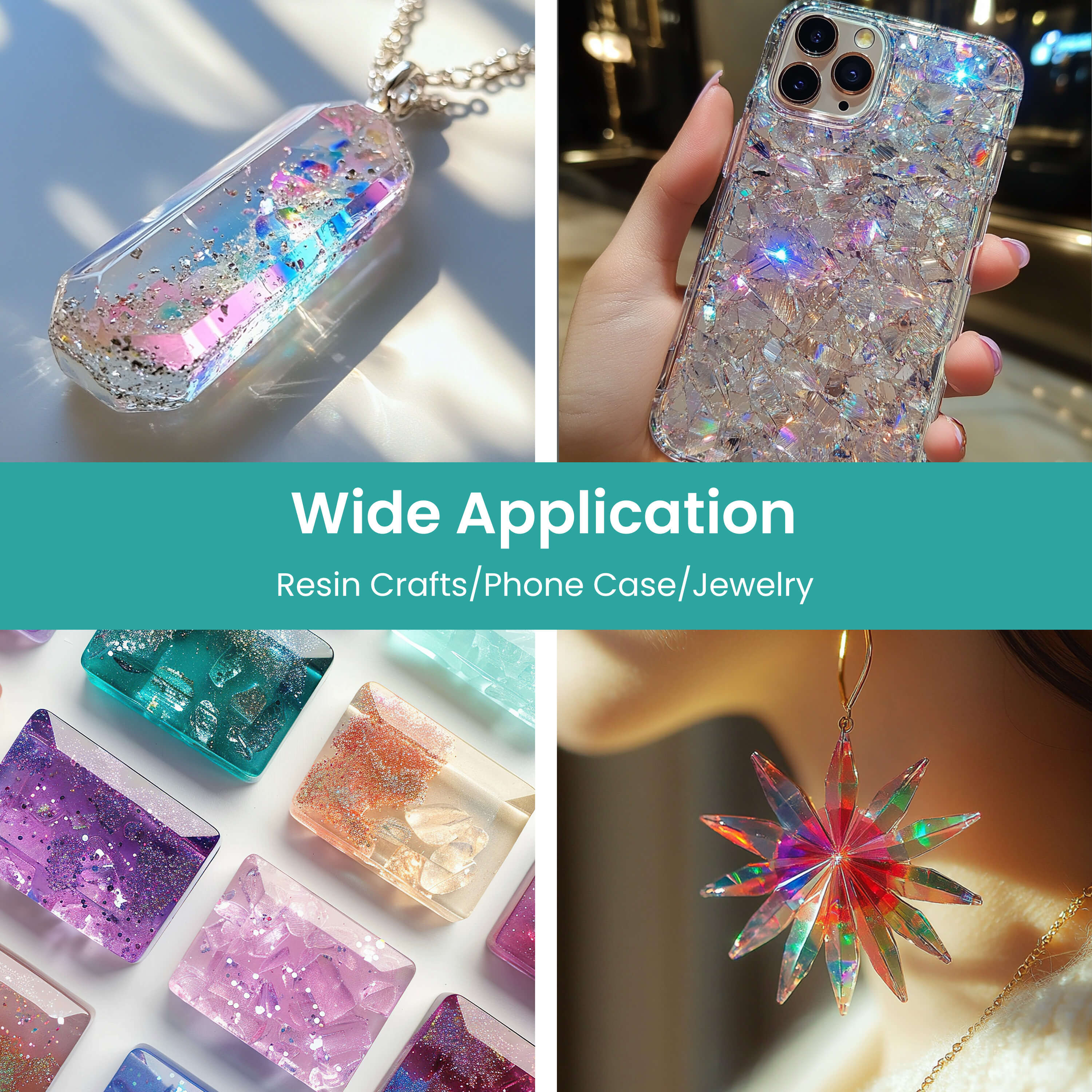 Resiners® 24 Colors Holographic Iridescent Loose Glitter - Image 7